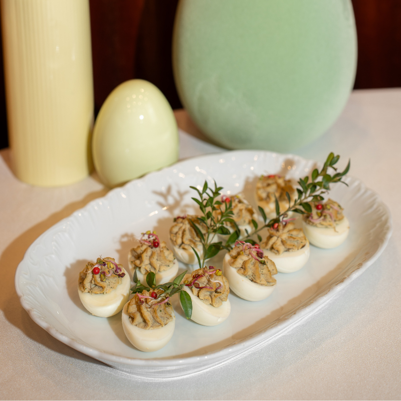 Jajka faszerowane szynką z musztardą